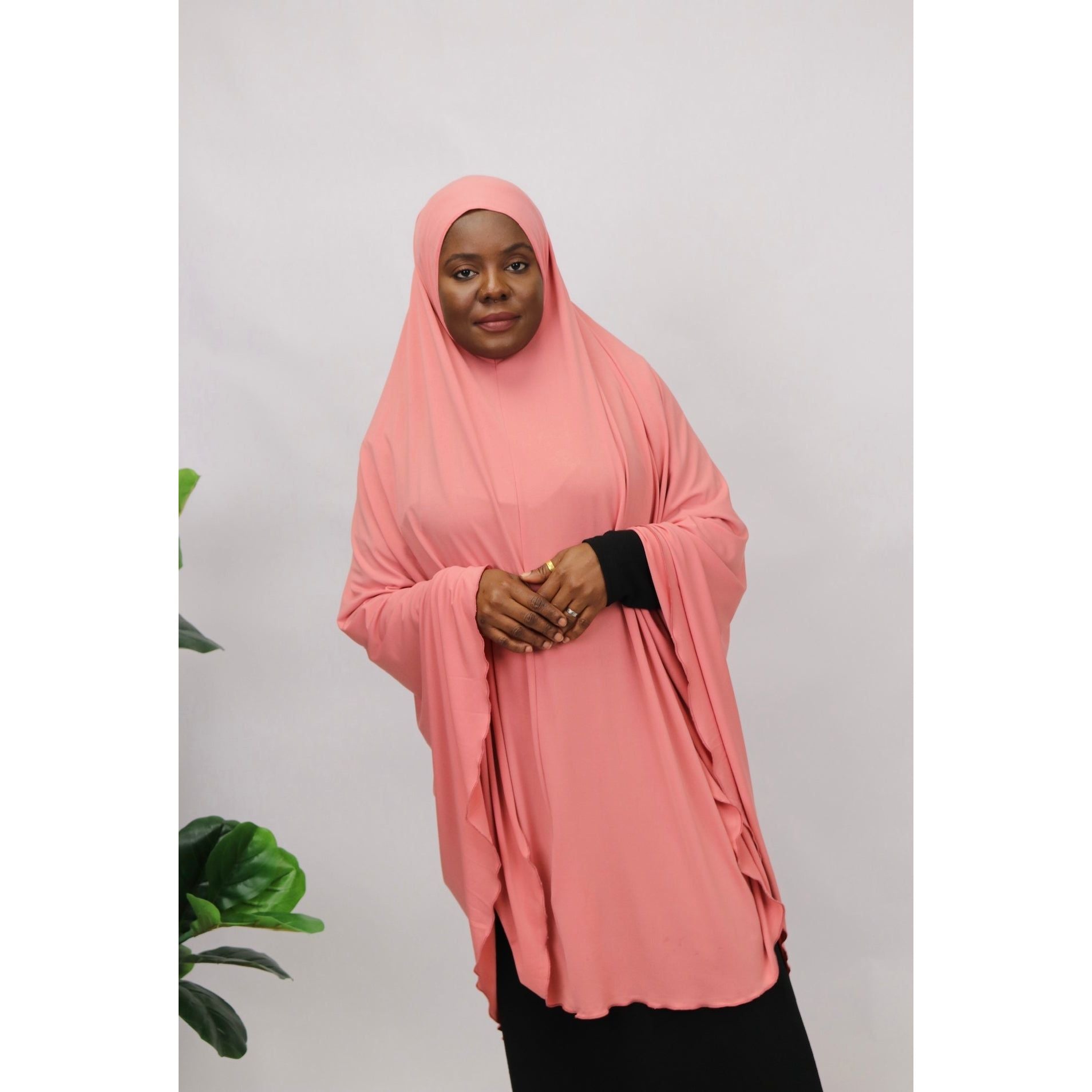 Sleeveless Jilbab- Salmon rose