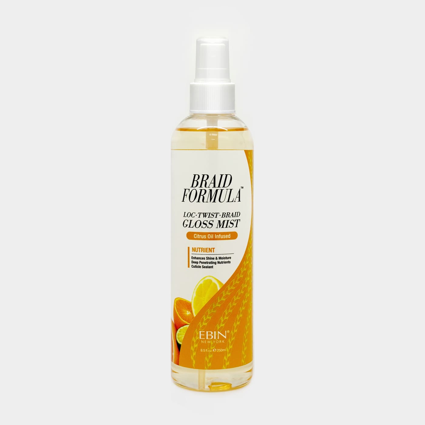 BRAID FORMULA LOC. TWIST. BRAID GLOSS MIST 250ML (8OZ) - NUTRIENT
