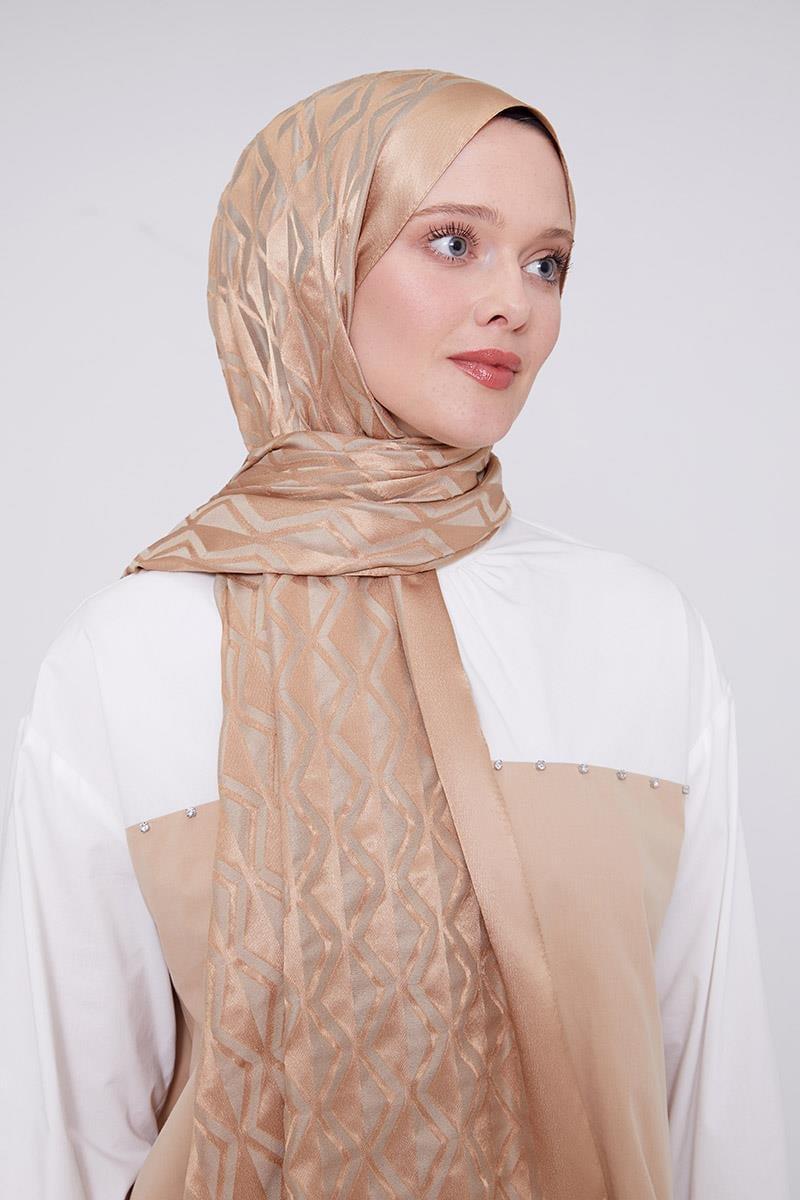 Triangle Pattern Deluxe Devore Hijab