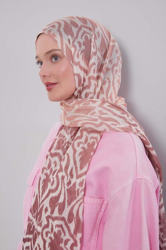 Ikat Mirage Ombré Modal Hijab Lite – Soft Lightweight Scarf