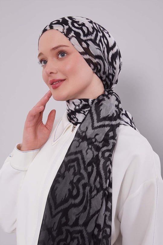 Ikat Mirage Ombré Modal Hijab Lite – Soft Lightweight Scarf