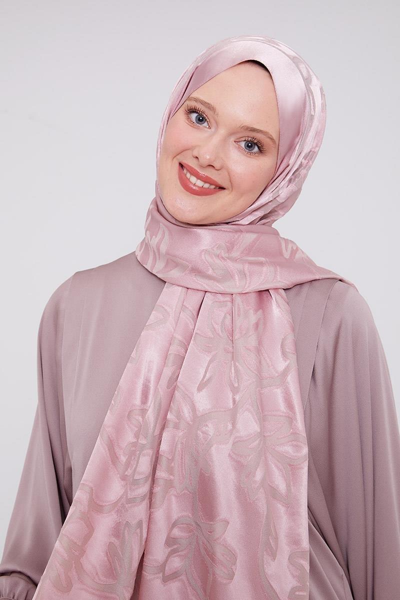 Labyrinth Pattern Hijab – Premium Floral Jacquard Shawl
