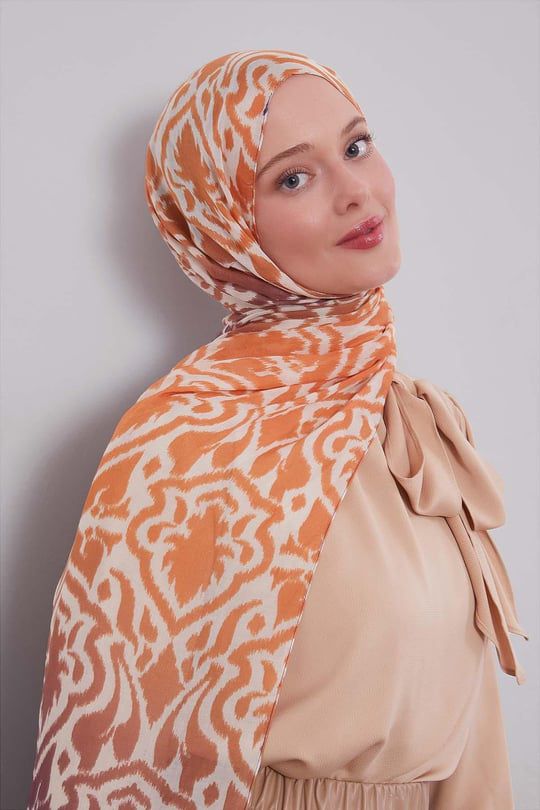 Ikat Mirage Ombré Modal Hijab Lite – Soft Lightweight Scarf