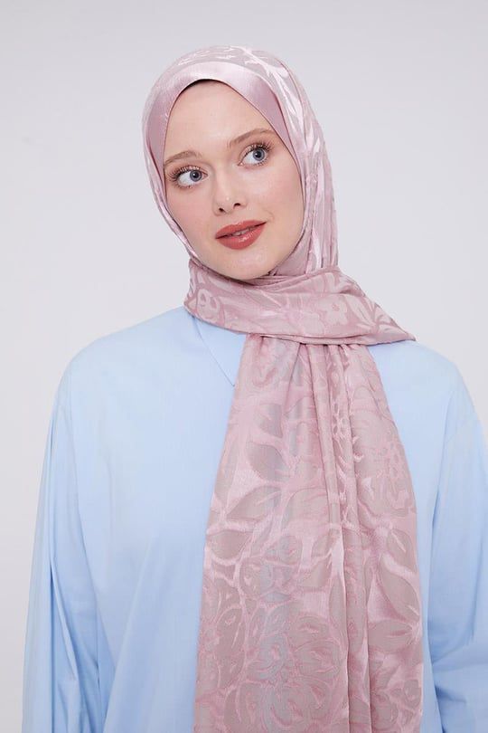 Floral Pattern Deluxe Devore Hijab/Shawl – Elegant Lightweight Scarf
