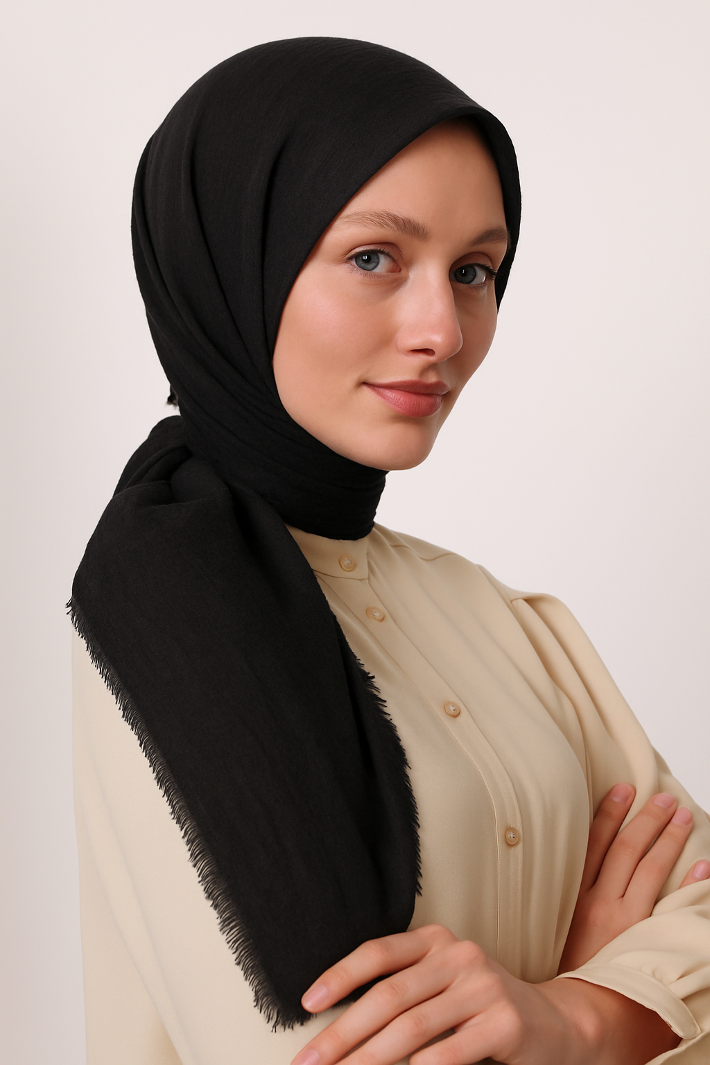 Wrinkle-Free Cotton Hijab-Square shape