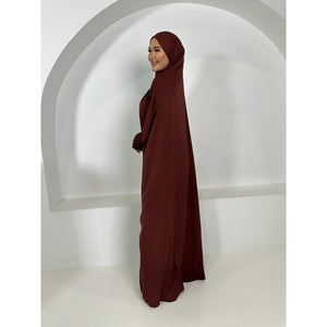 
                  
                    Safa cotton Abaya in brown
                  
                