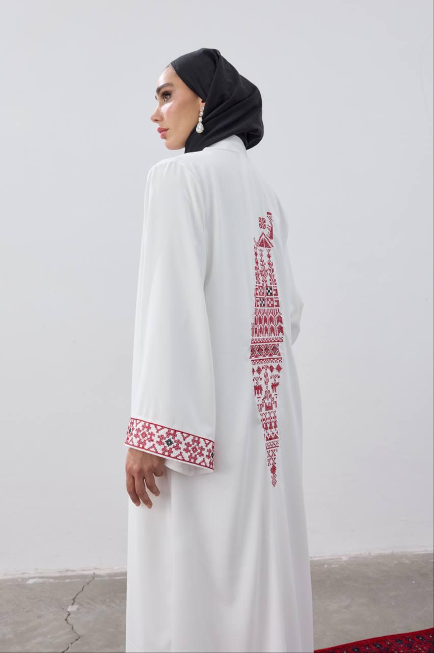 Palestine Map Modest Open Abaya