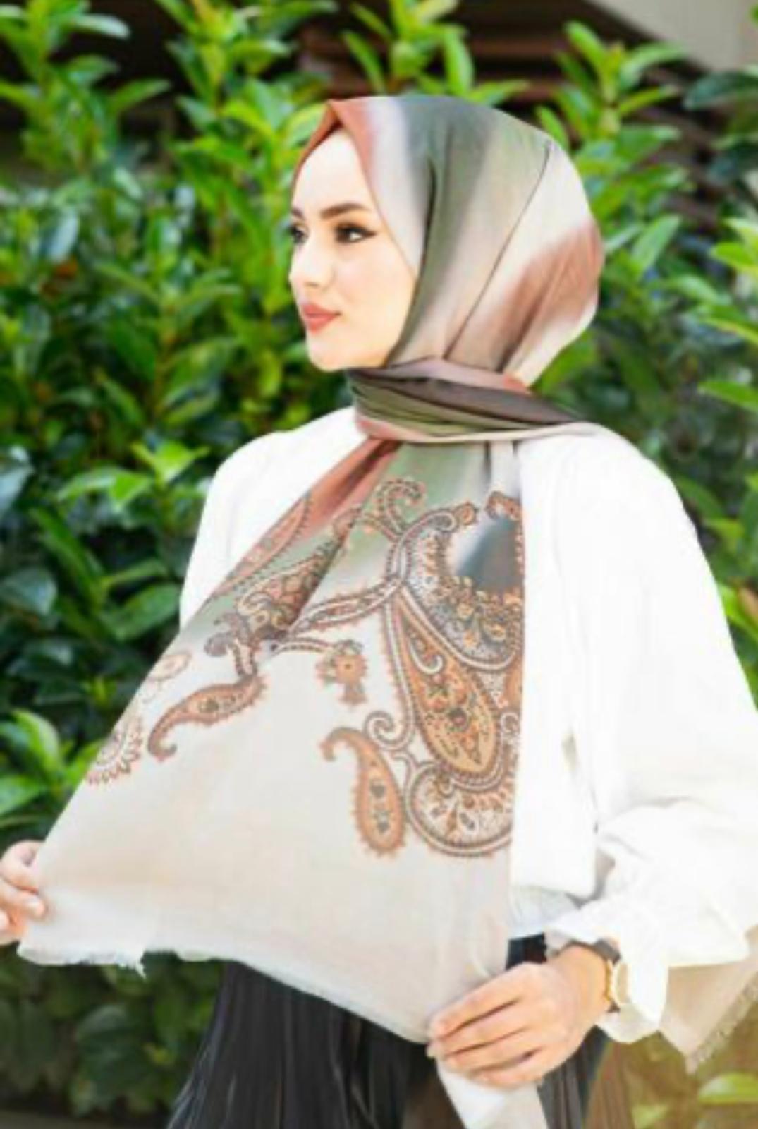 Paisley Ombre Satin Hijab