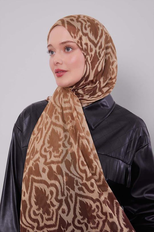 Ikat Mirage Ombré Modal Hijab Lite – Soft Lightweight Scarf