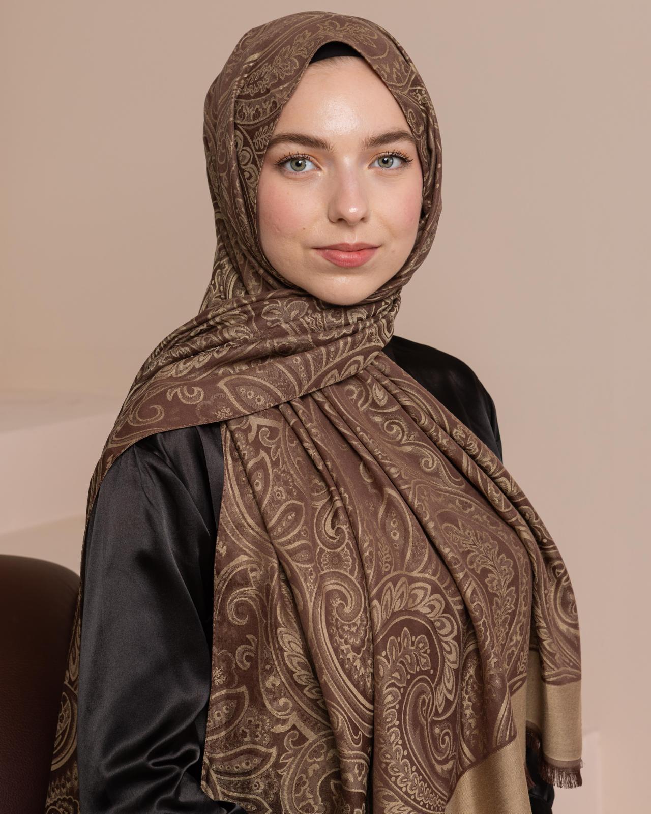 Regal Paisley Cotton Hijab – Soft, Breathable, Lightweight Everyday Scarf