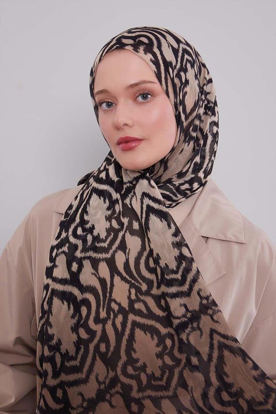 Ikat Mirage Ombré Modal Hijab Lite – Soft Lightweight Scarf