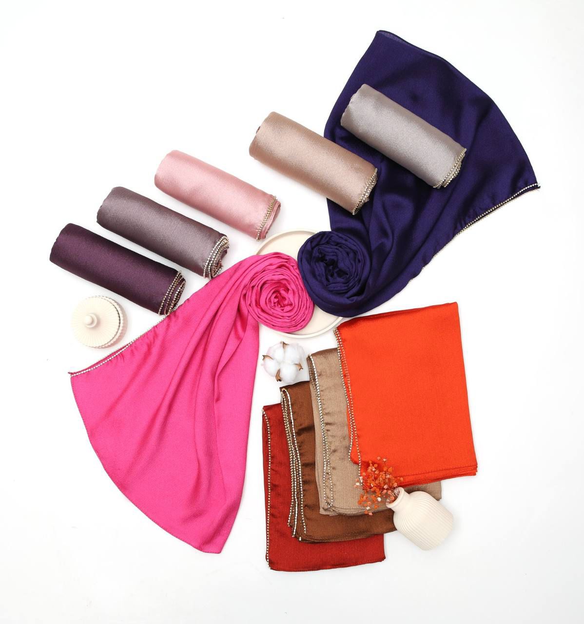 Crystal Stone Hijab – Elegant Sparkle Modest Headscarf