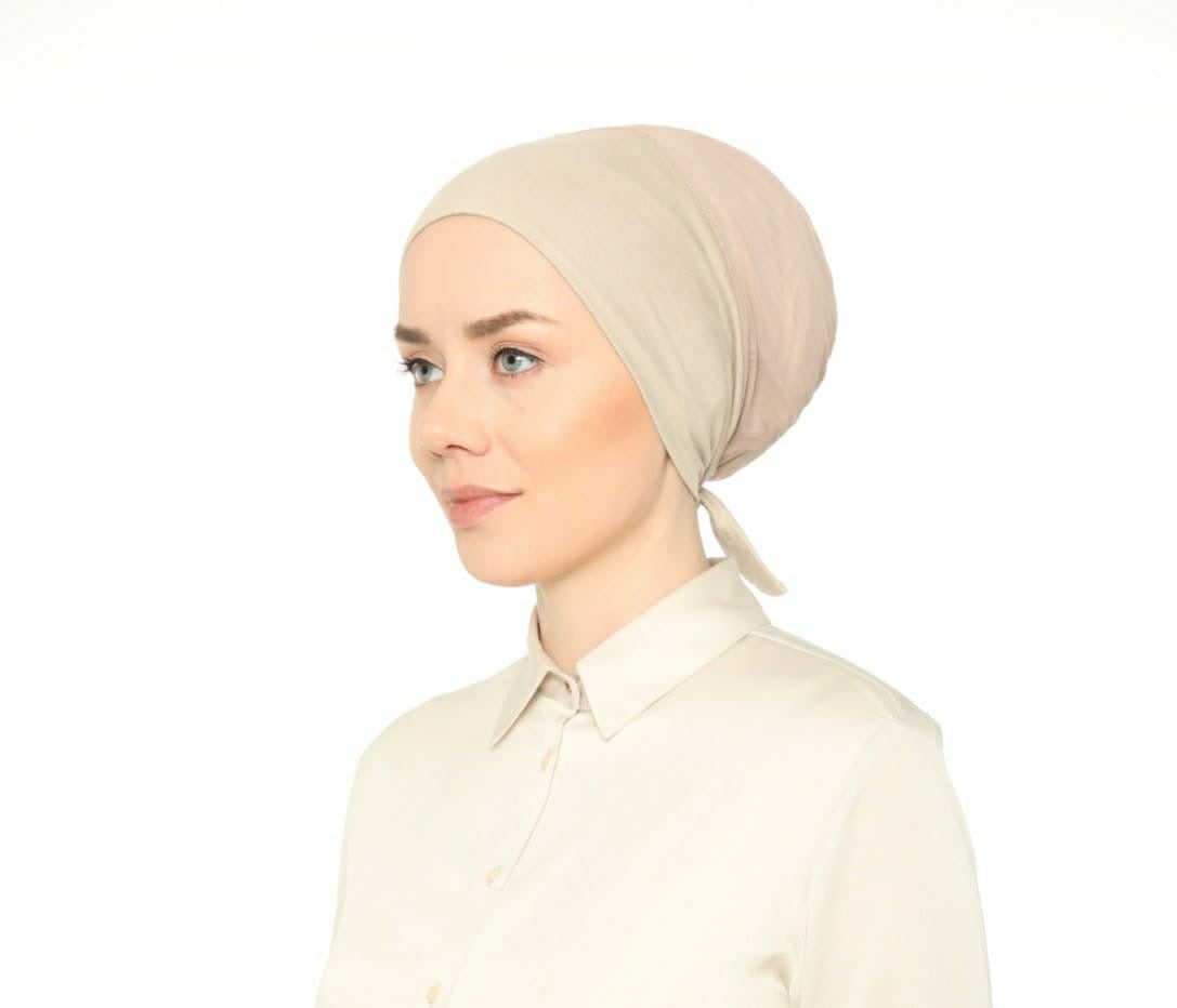 Tie-back Mesh Hijab Under cap