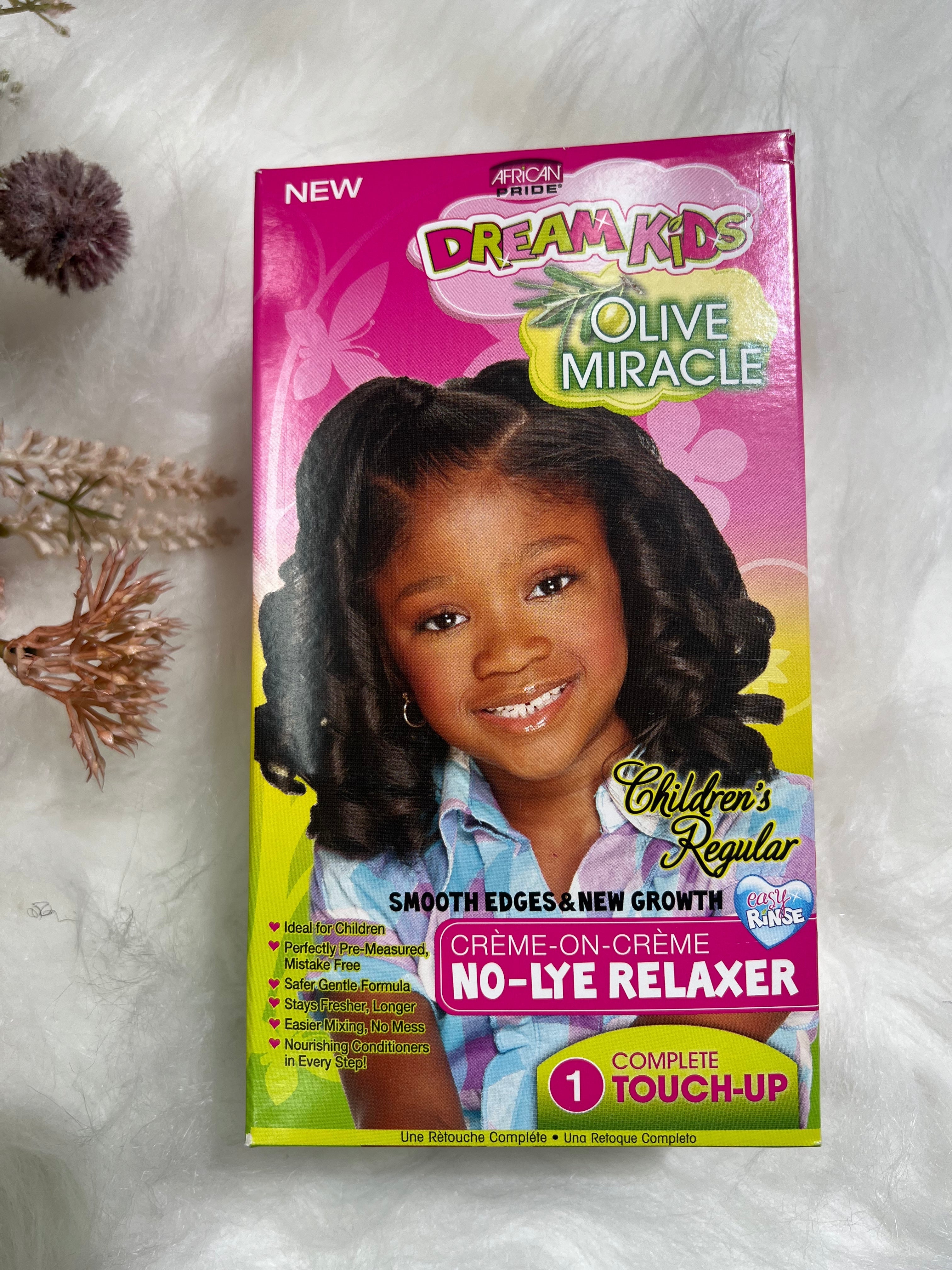 African Pride Dream kids olive miracle No-Lye Relaxer/Regular Kit