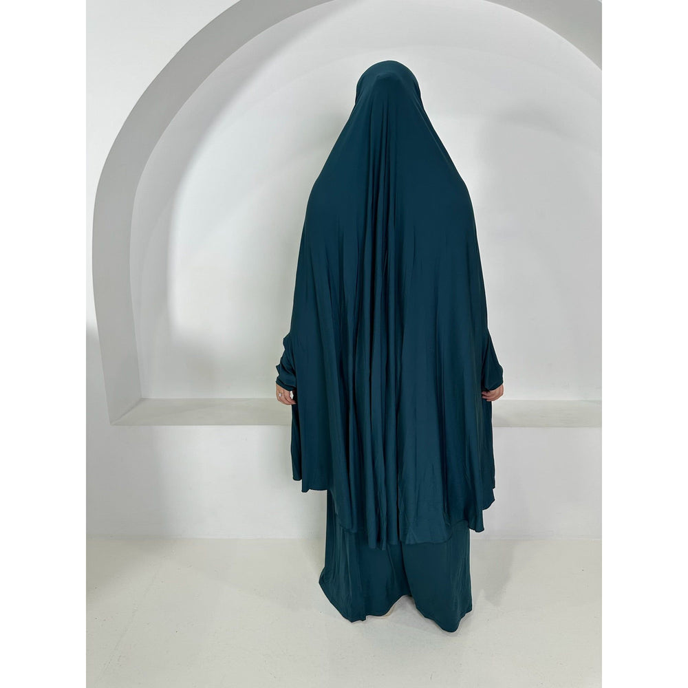 
                  
                    Tie up Fatima jilbab set in Teal
                  
                