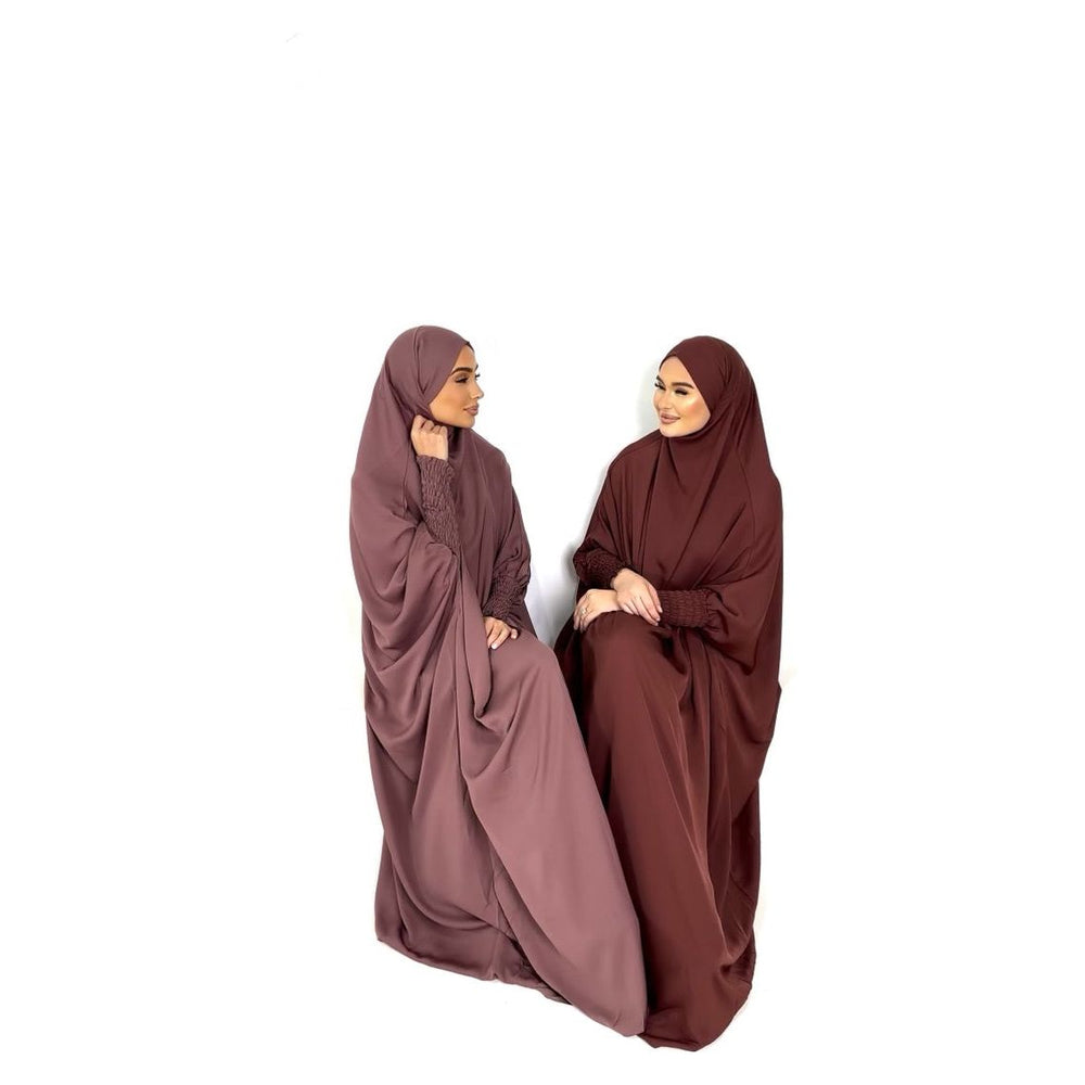 Safa cotton Abaya in brown