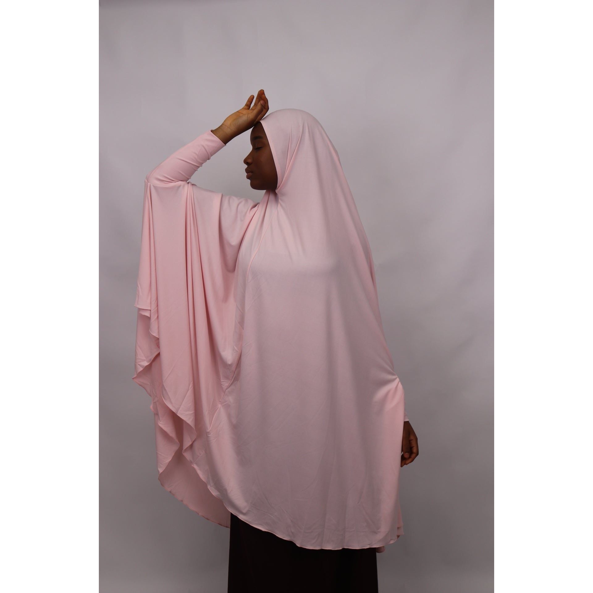 Sleeved Jilbab-Baby pink