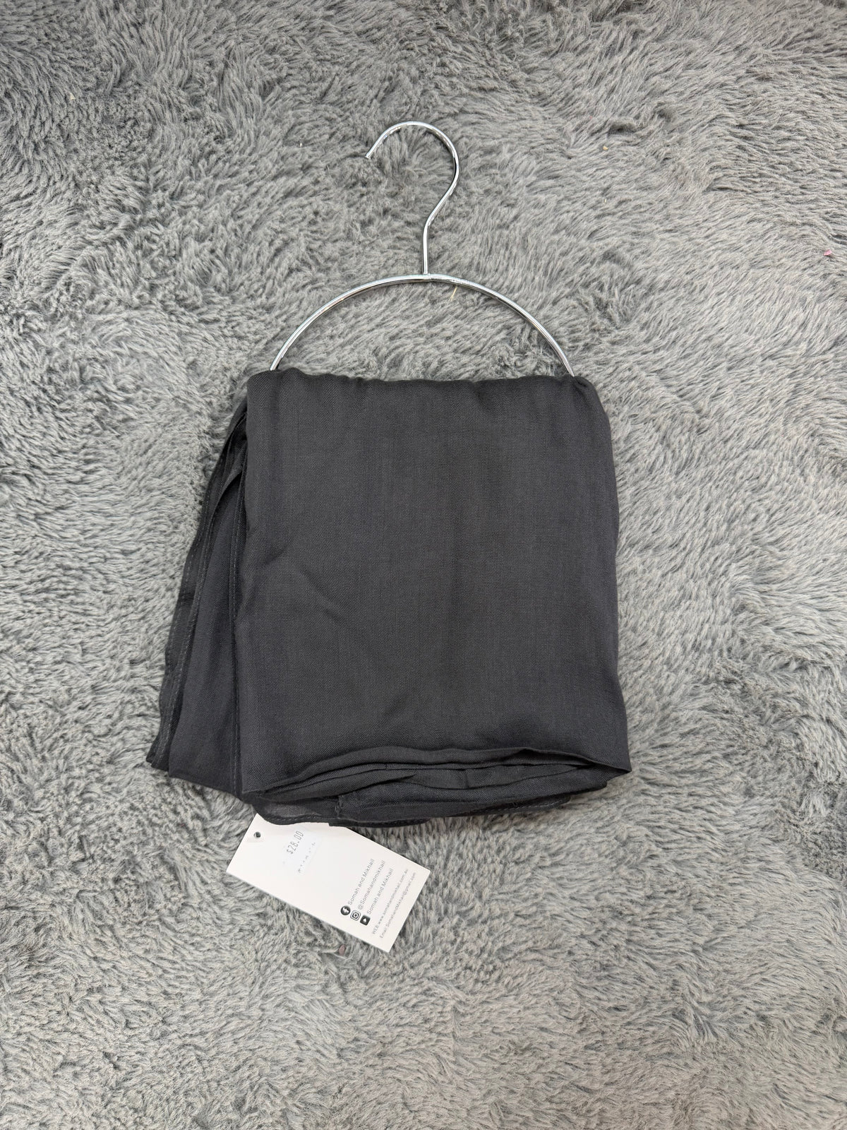 Premium Modal Hijab in Charcoal