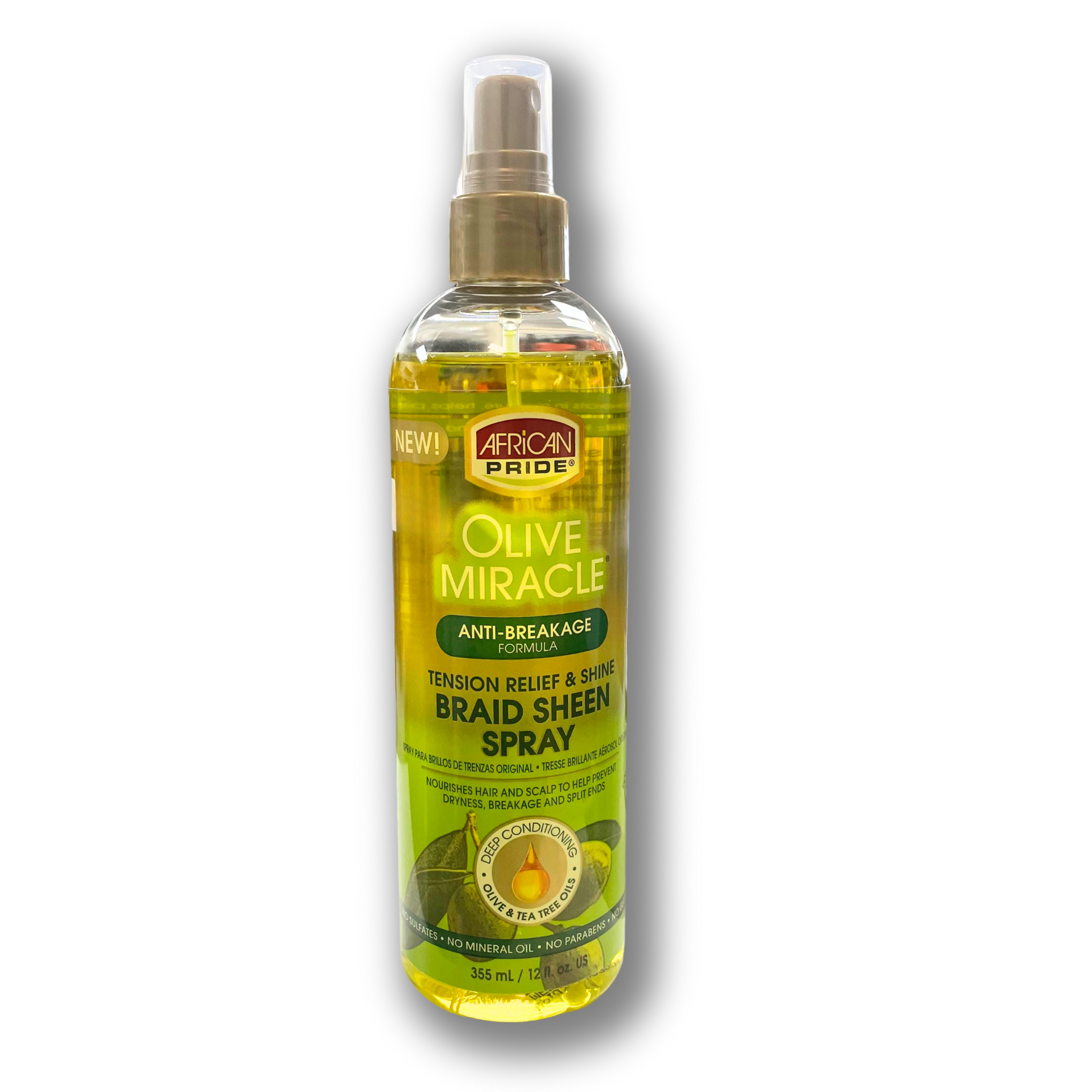 African Pride Olive Miracle Braid Sheen Spray