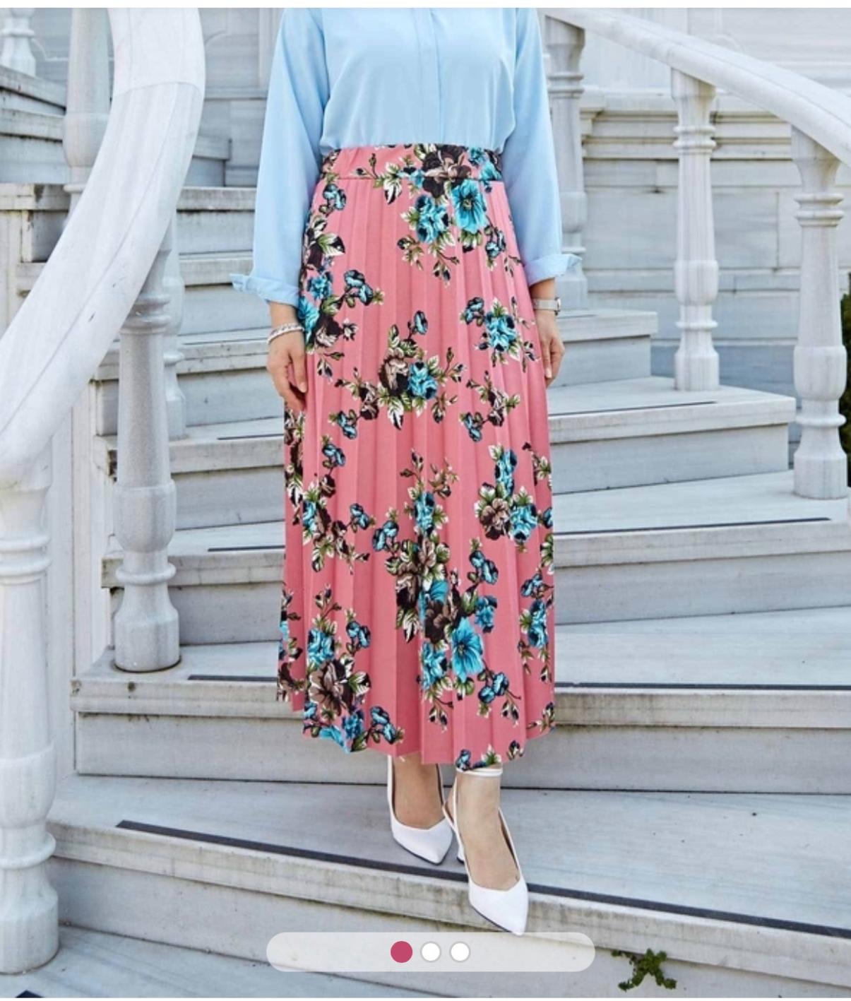 Floral Print Midi Skirt for Women