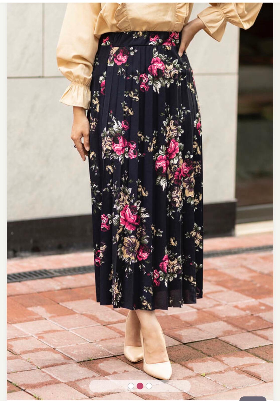 Floral Print Midi Skirt for Women