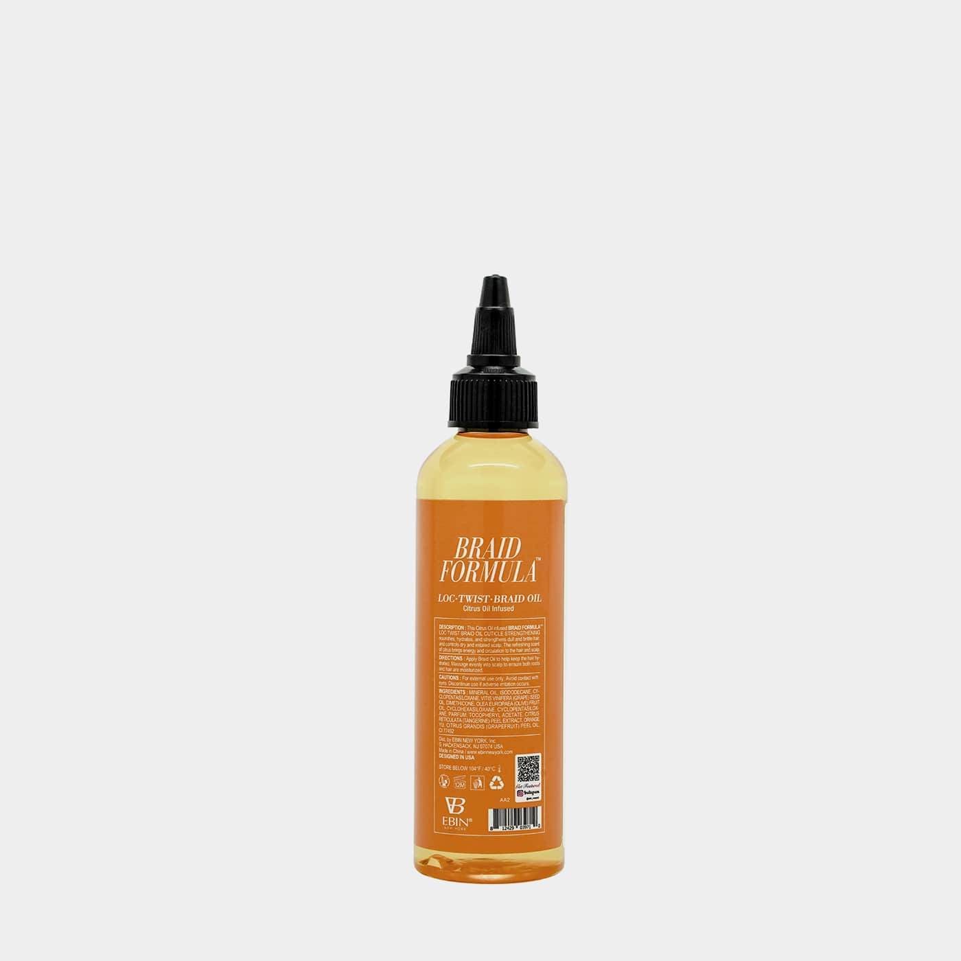 BRAID FORMULA LOC. TWIST. BRAID OIL (4OZ/120ML) - CUTICLE STRENGTHENING