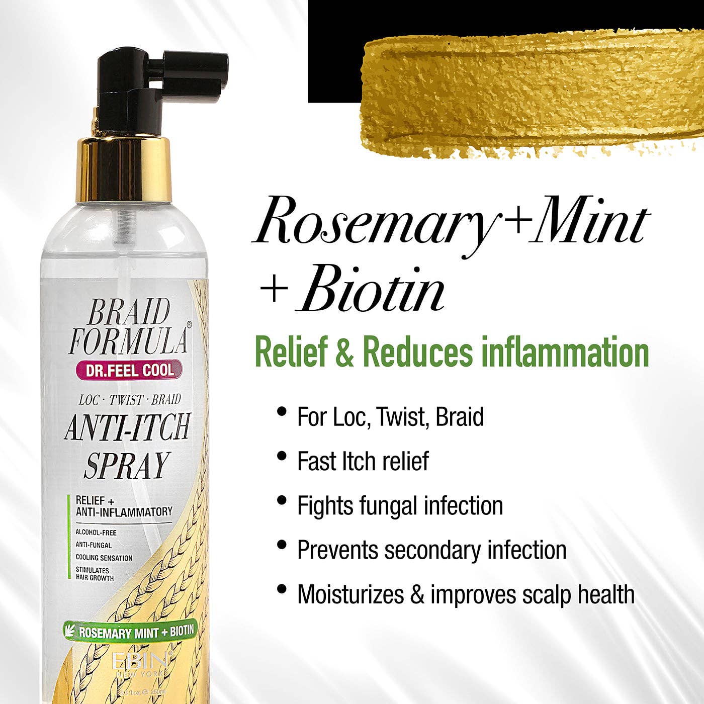 Dr. Feel Cool Anti-Itch Spray - Rosemary Mint + Biotin