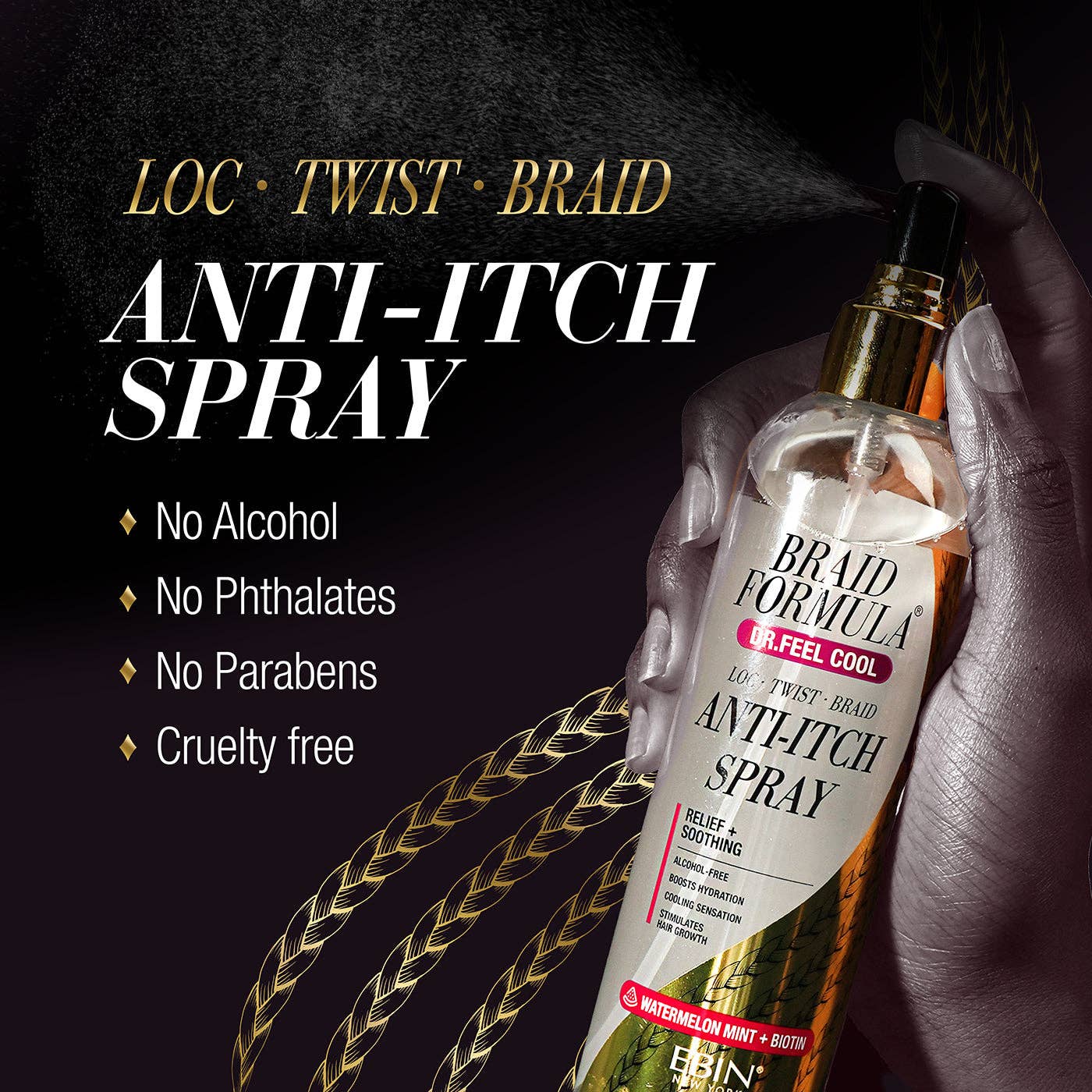 Dr. Feel Cool Anti-Itch Spray - Watermelon Mint + Biotin