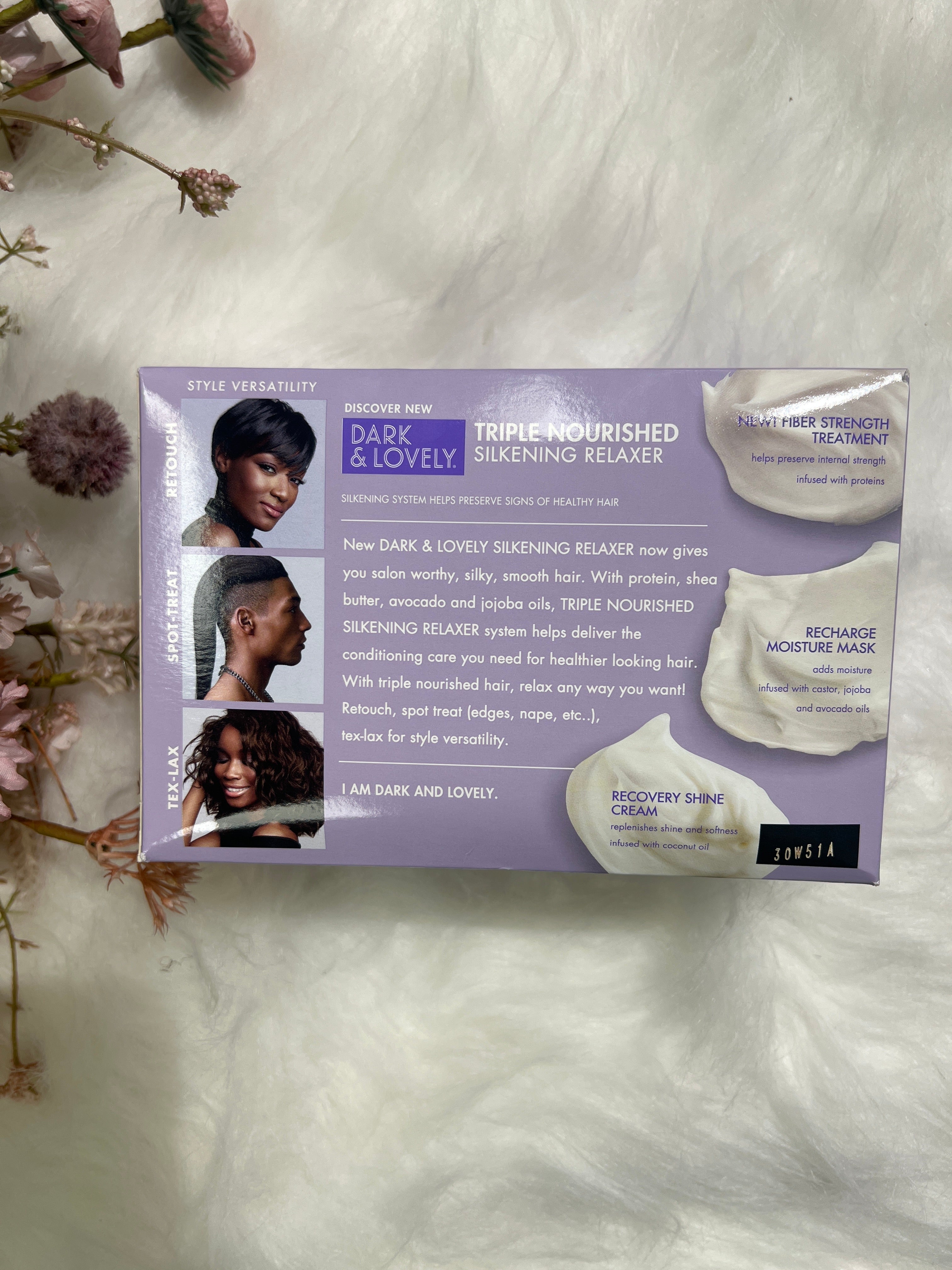 Dark and lovely triple nourished silkening relaxer-Regular Kit