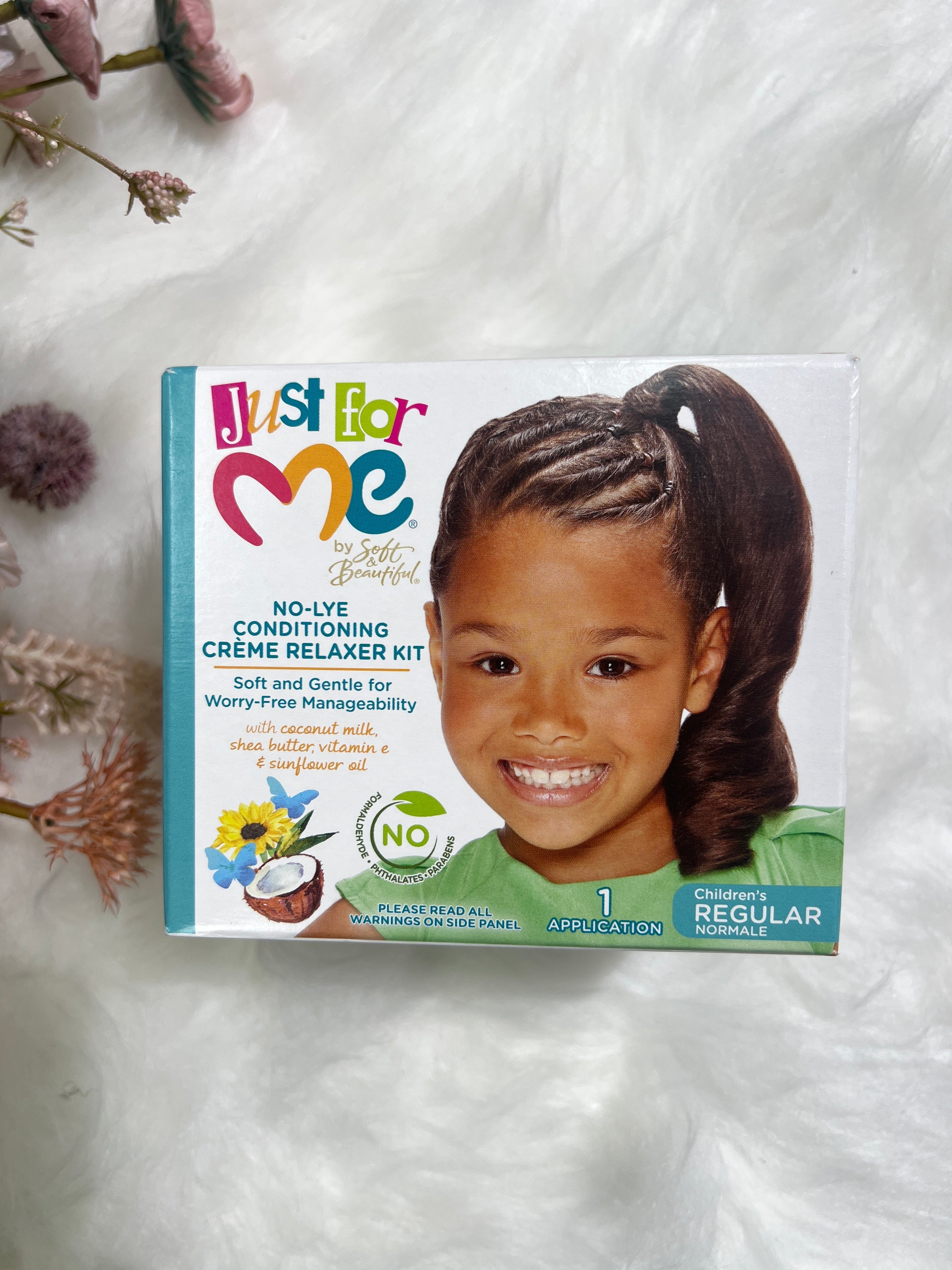 Just for me by Soft &Beautiful No-lye conditioning Crème relaxer kit/ children's regular