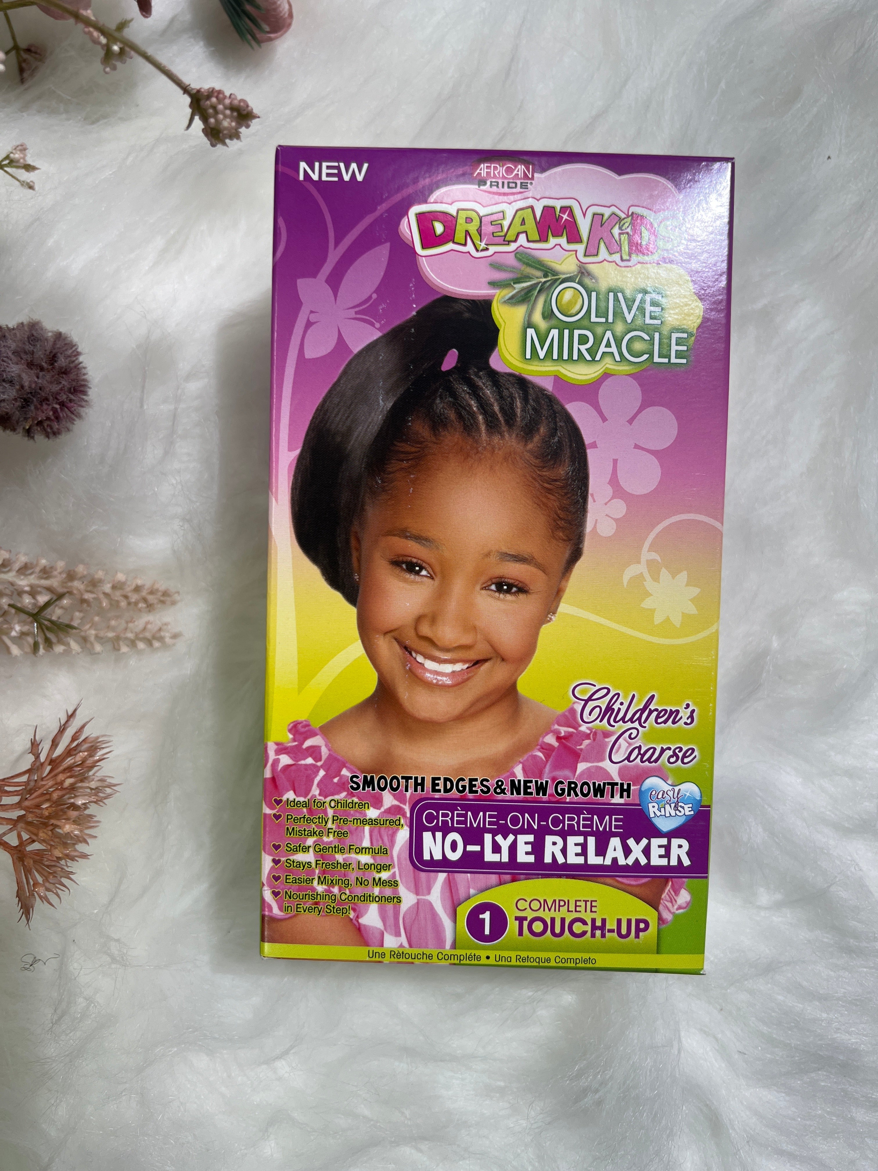 African Pride- Dream Kids Olive miracle No- Lye Relaxer/ Children's Course