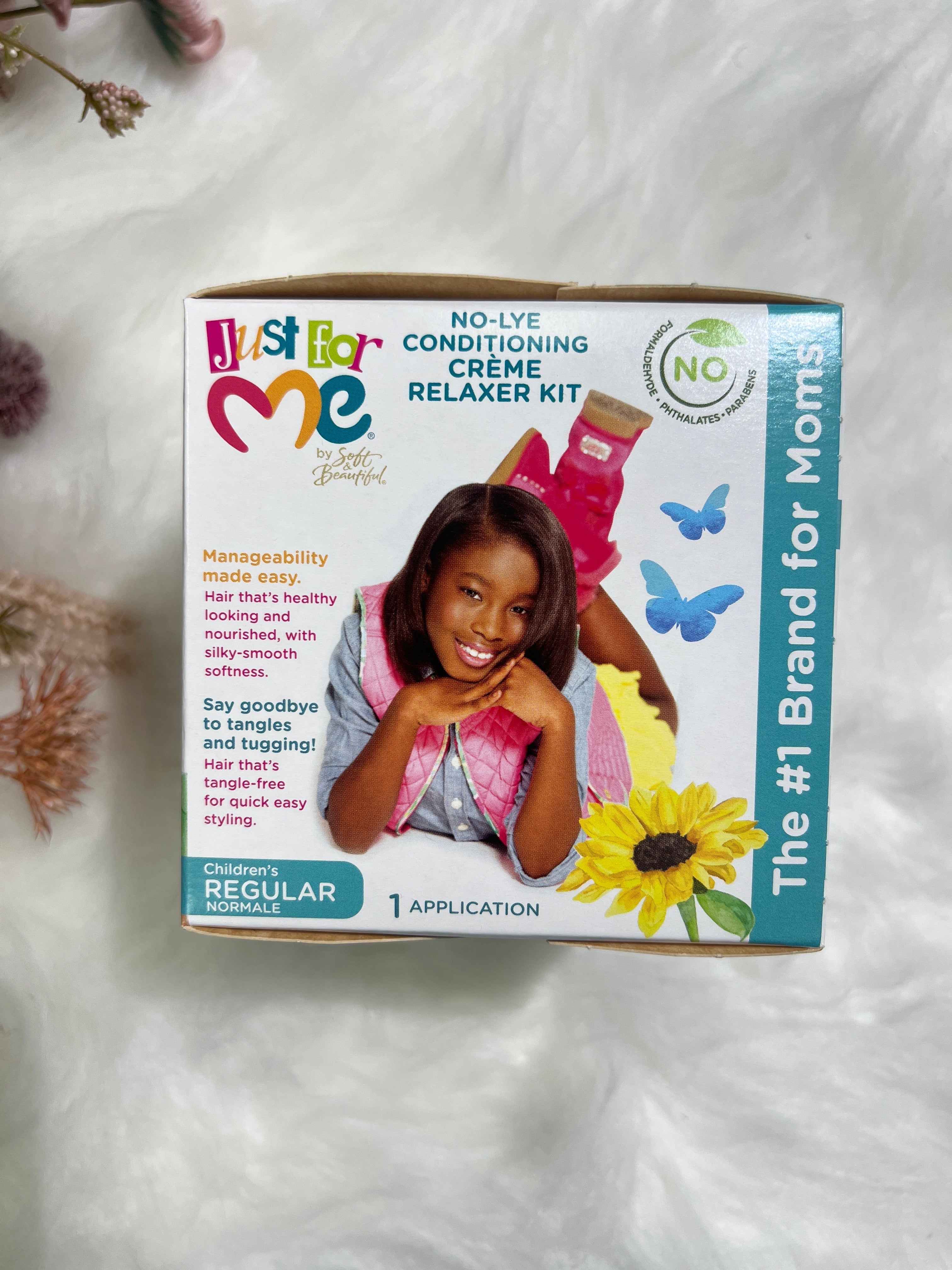 Just for me by Soft &Beautiful No-lye conditioning Crème relaxer kit/ children's regular