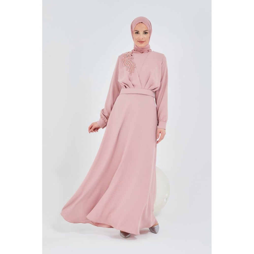 Baby pink crepe dress - Somah and Mikhail