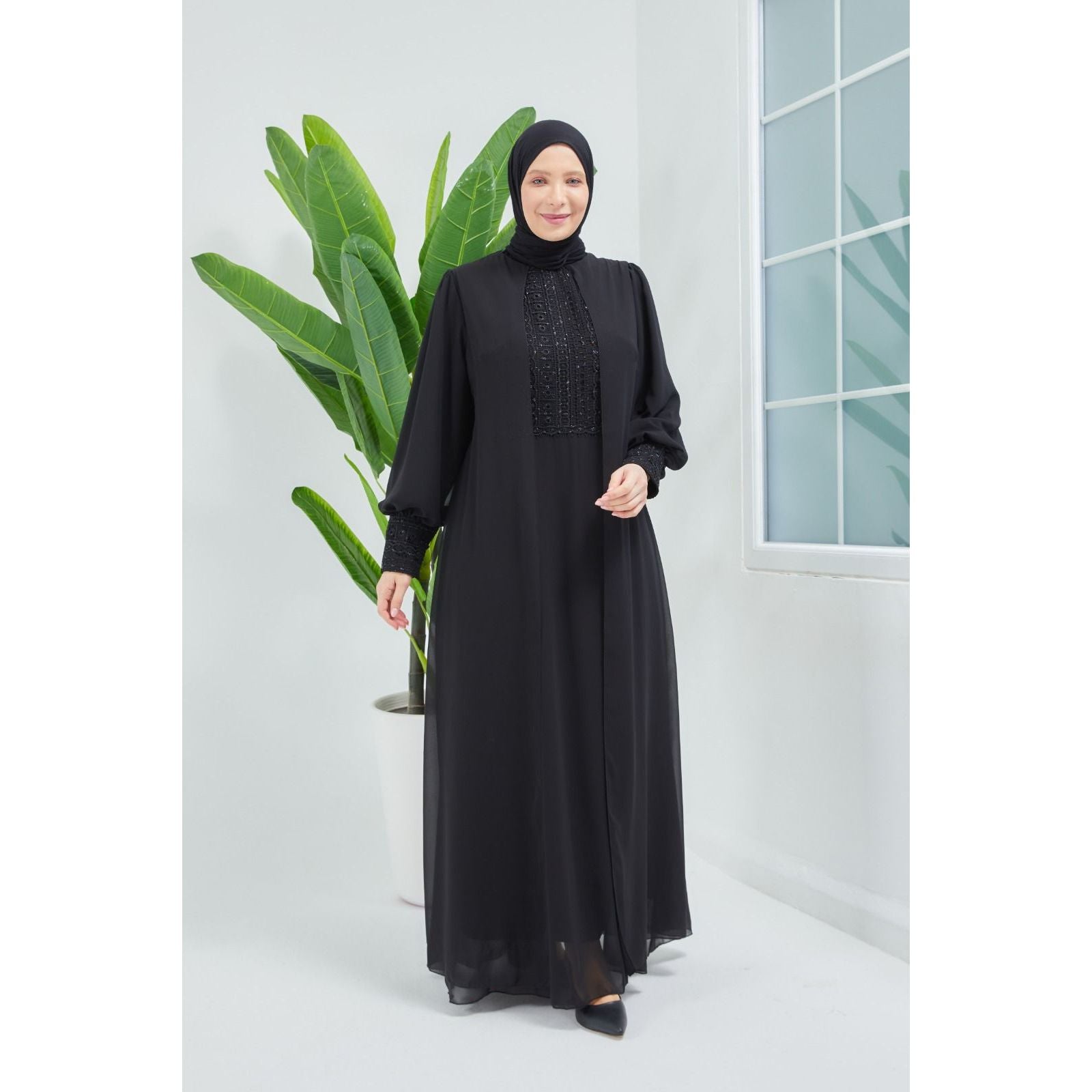 Black plus size dress - Somah and Mikhail