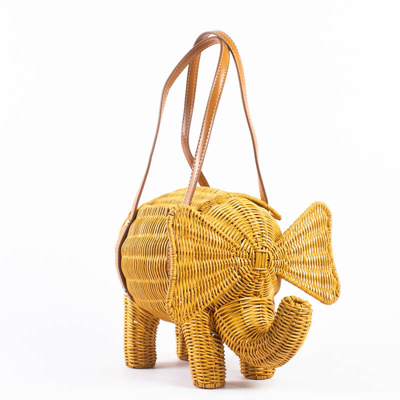 Women bag Wicker bag elephant design bag - Somah and Mikhail
