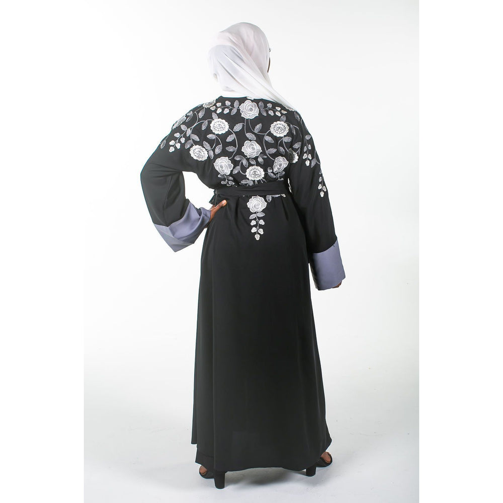 
                  
                    Black And White Embroidered Abaya - Somah and Mikhail
                  
                