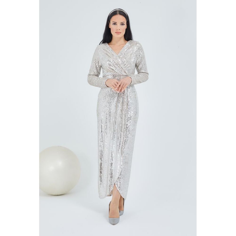 Classy evening dress-Silver - Somah and Mikhail