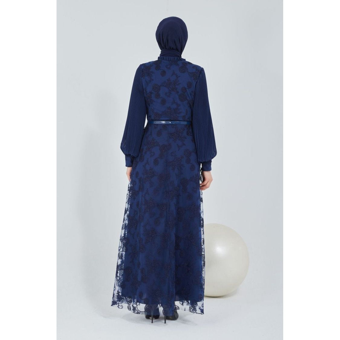 Blue classic chiffon dress - Somah and Mikhail