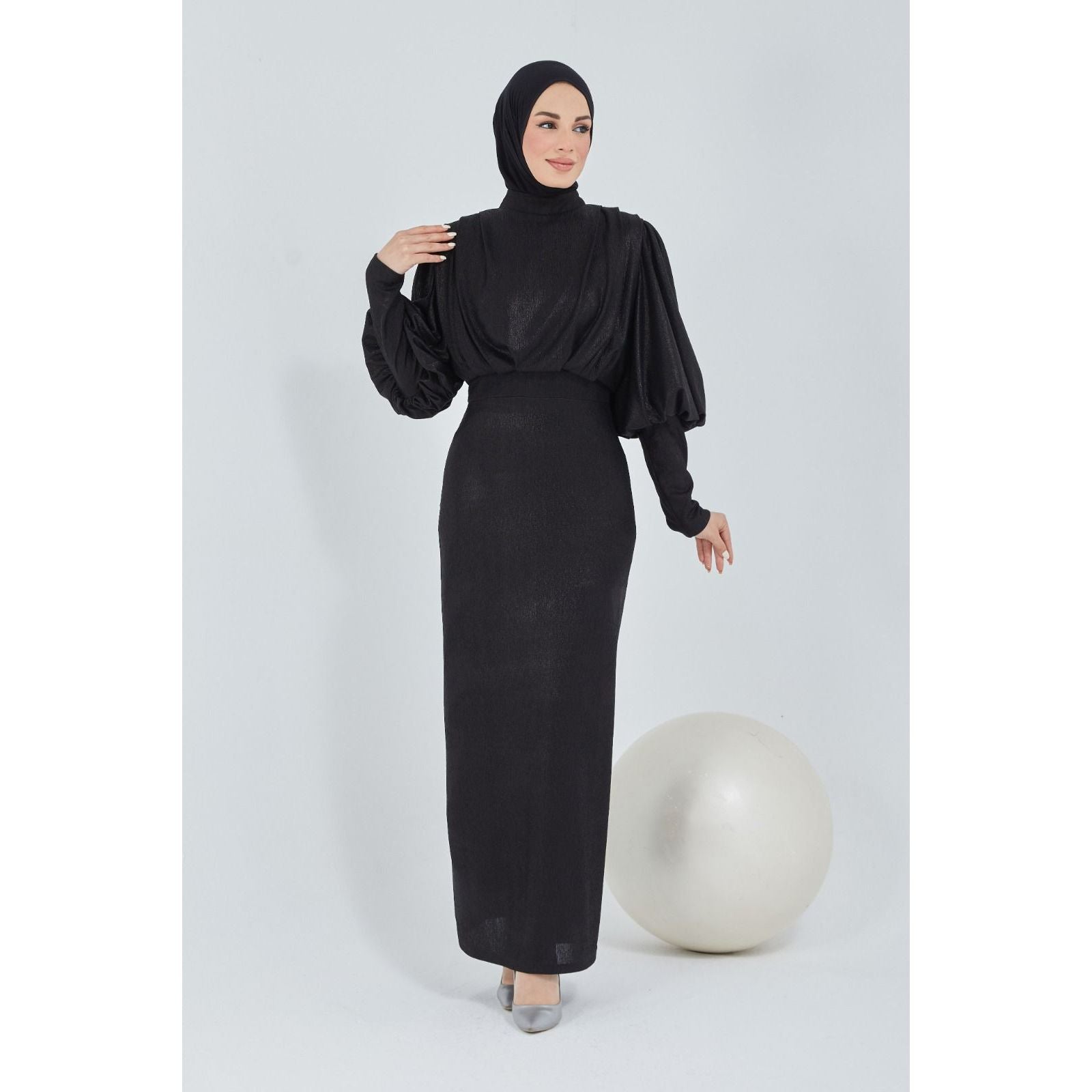 Light powder Jagar fabric dress - Somah and Mikhail