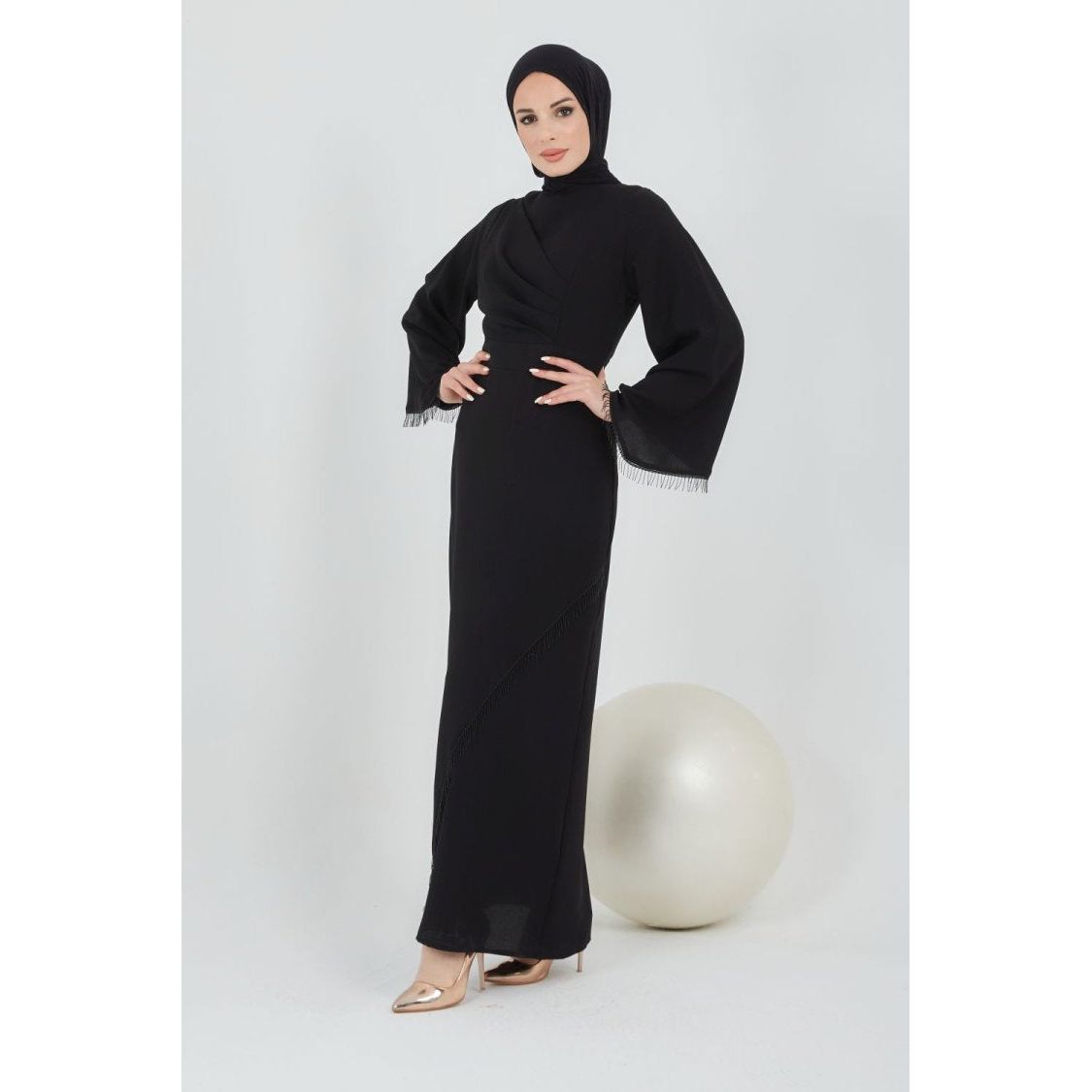 Black crepe dress - Somah and Mikhail