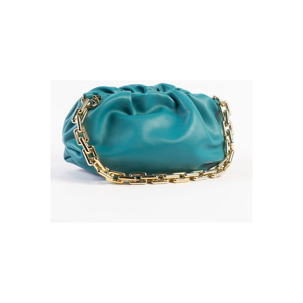 S&M Shoulder Bag Chain Pouch - Teal - Somah and Mikhail