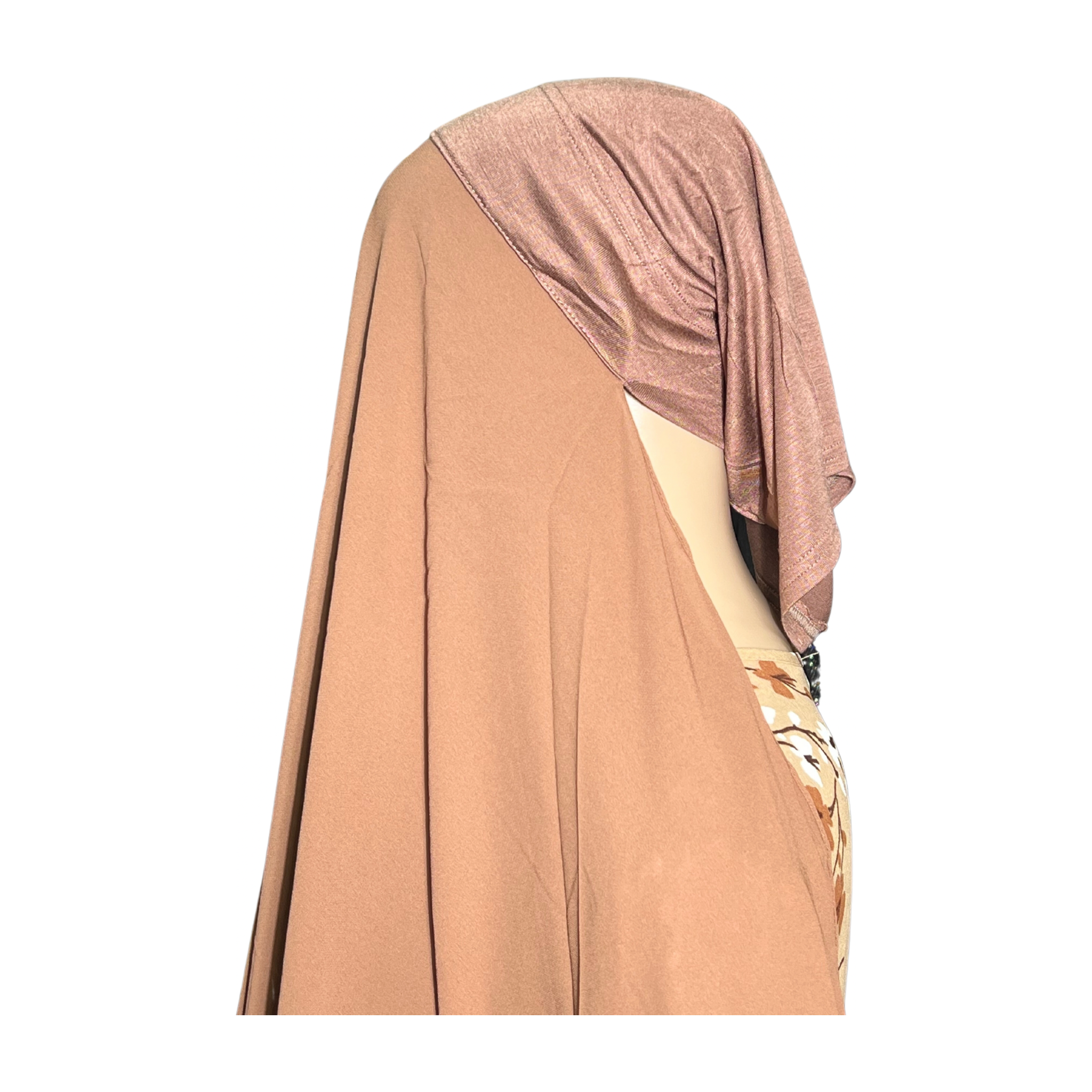 Two in on chiffon hijab-Brown