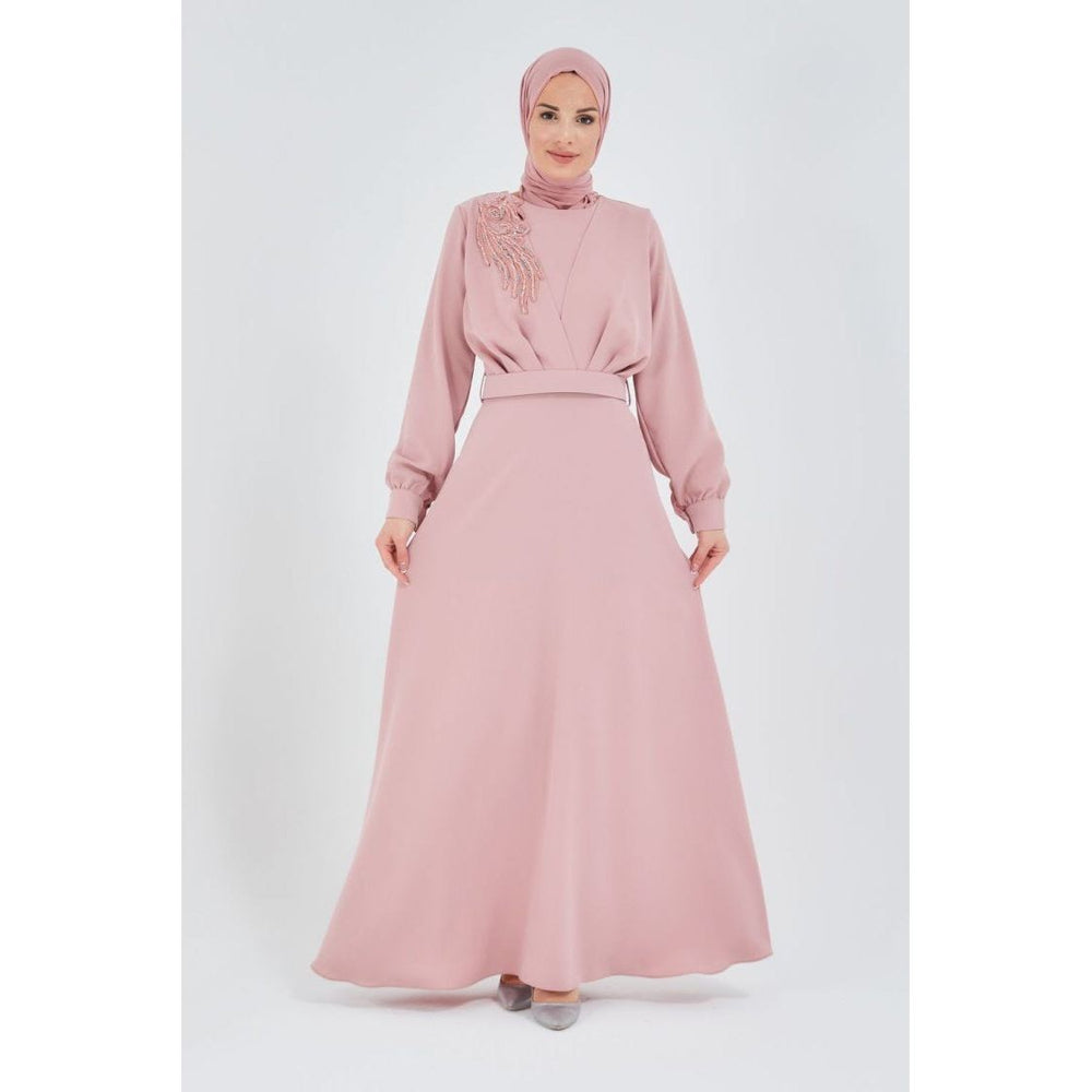 Baby pink crepe dress - Somah and Mikhail