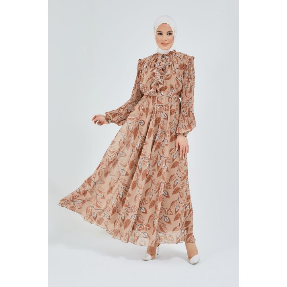 Pleated sleeves dress - Somah and Mikhail