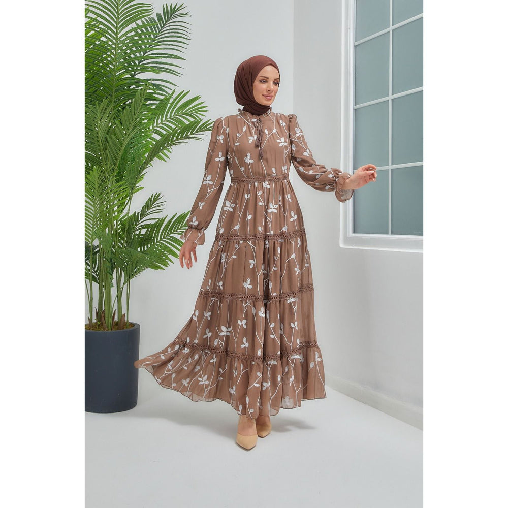 Mariam chiffon with embroidery dress - Somah and Mikhail